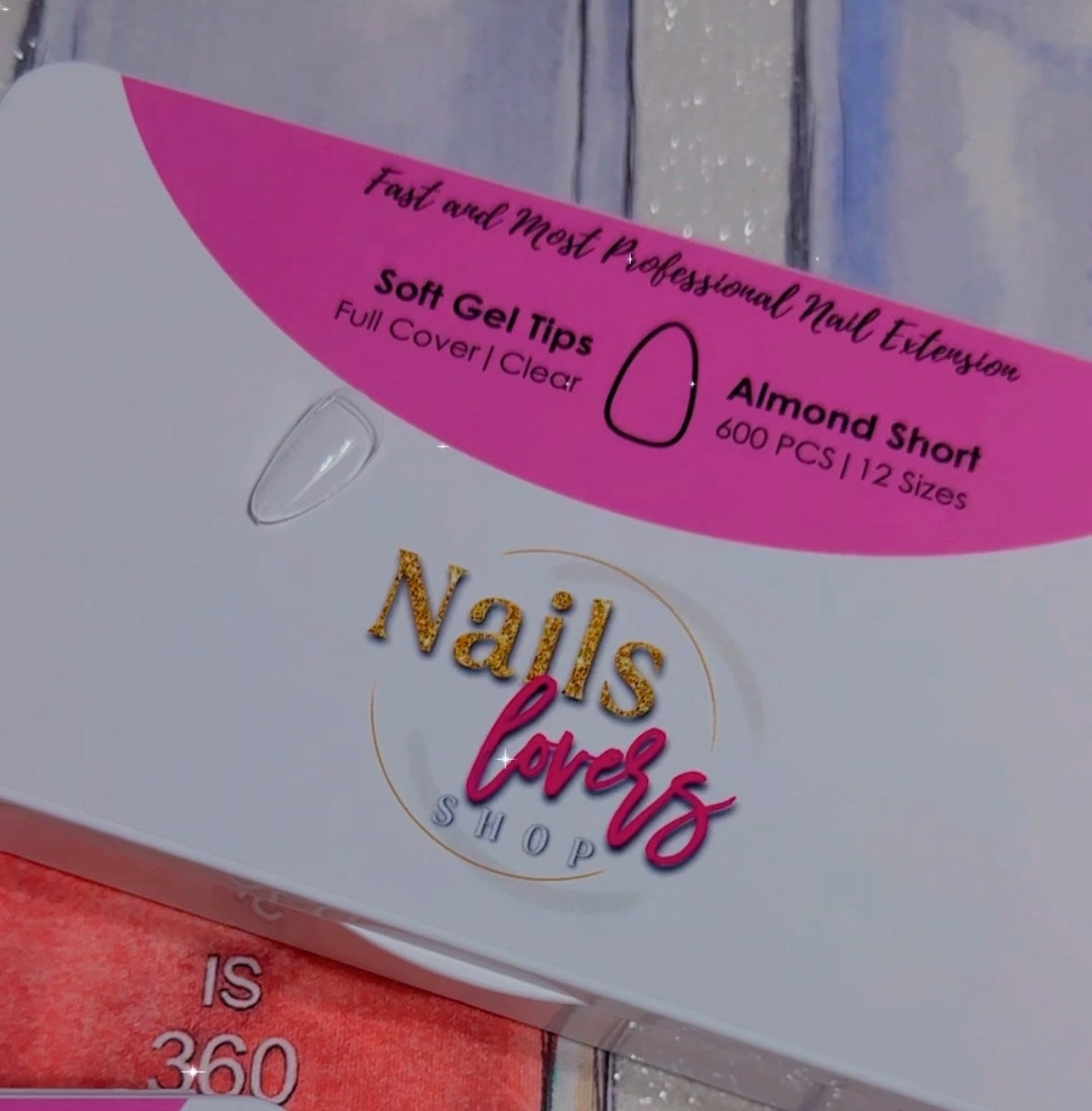 ALMOND SHORT GEL TIPS BOX