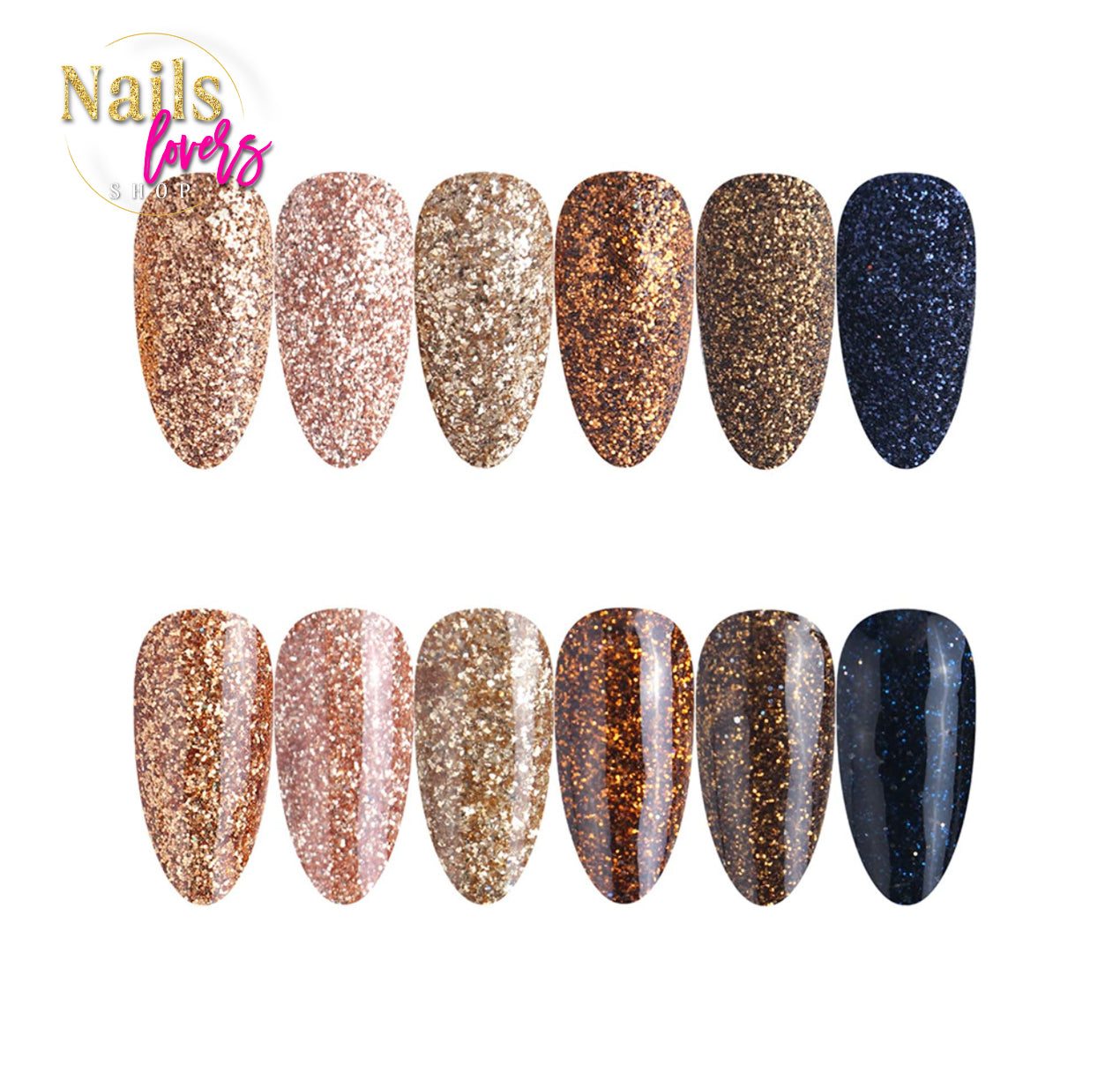 SET DE GLITTERS MARRONES