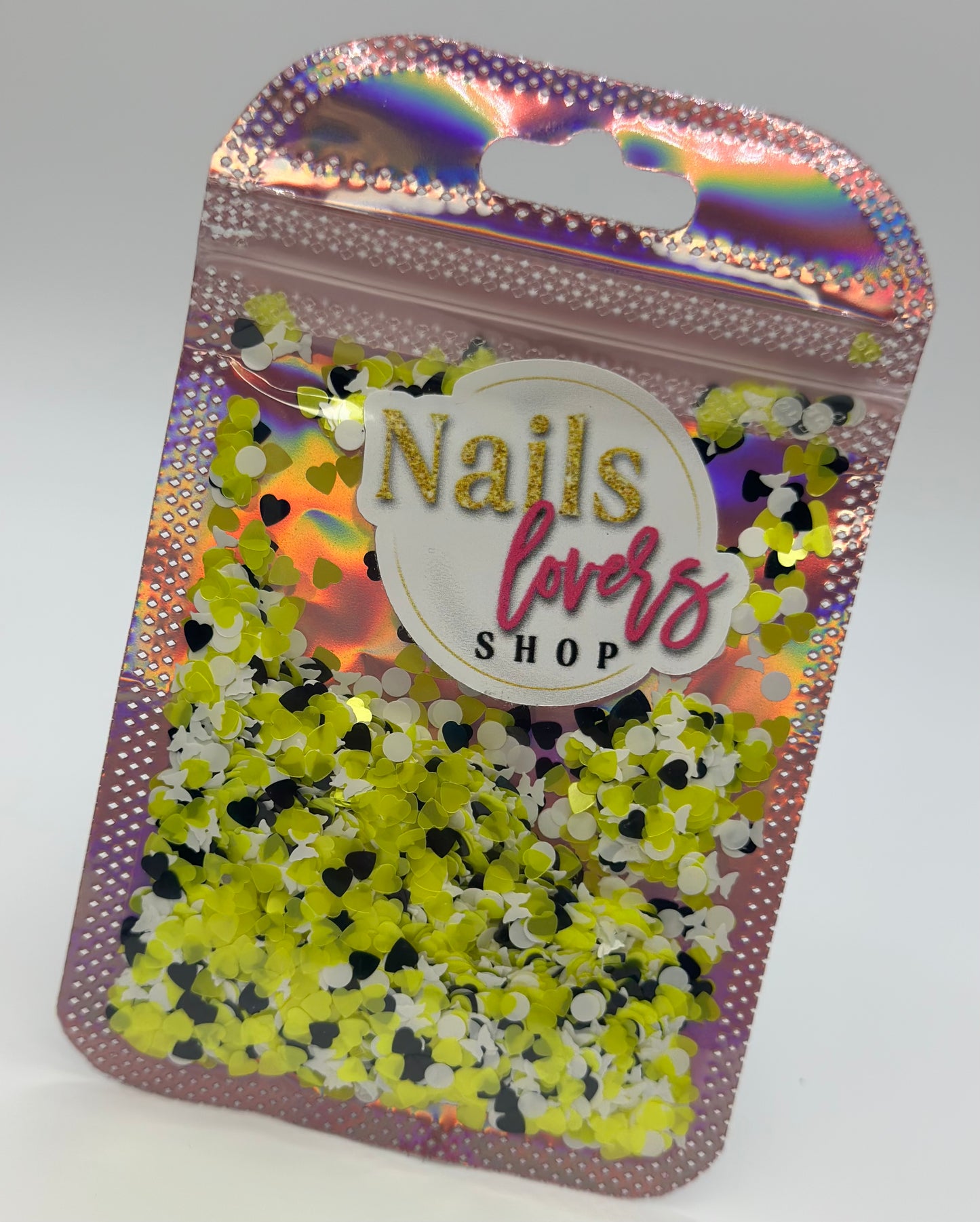 HEART NEON MIX GLITTER BAG