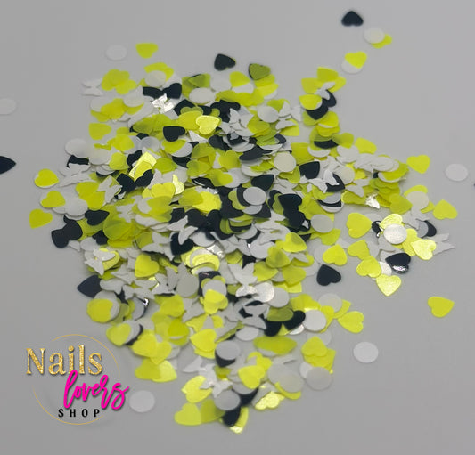 HEART NEON MIX GLITTER BAG