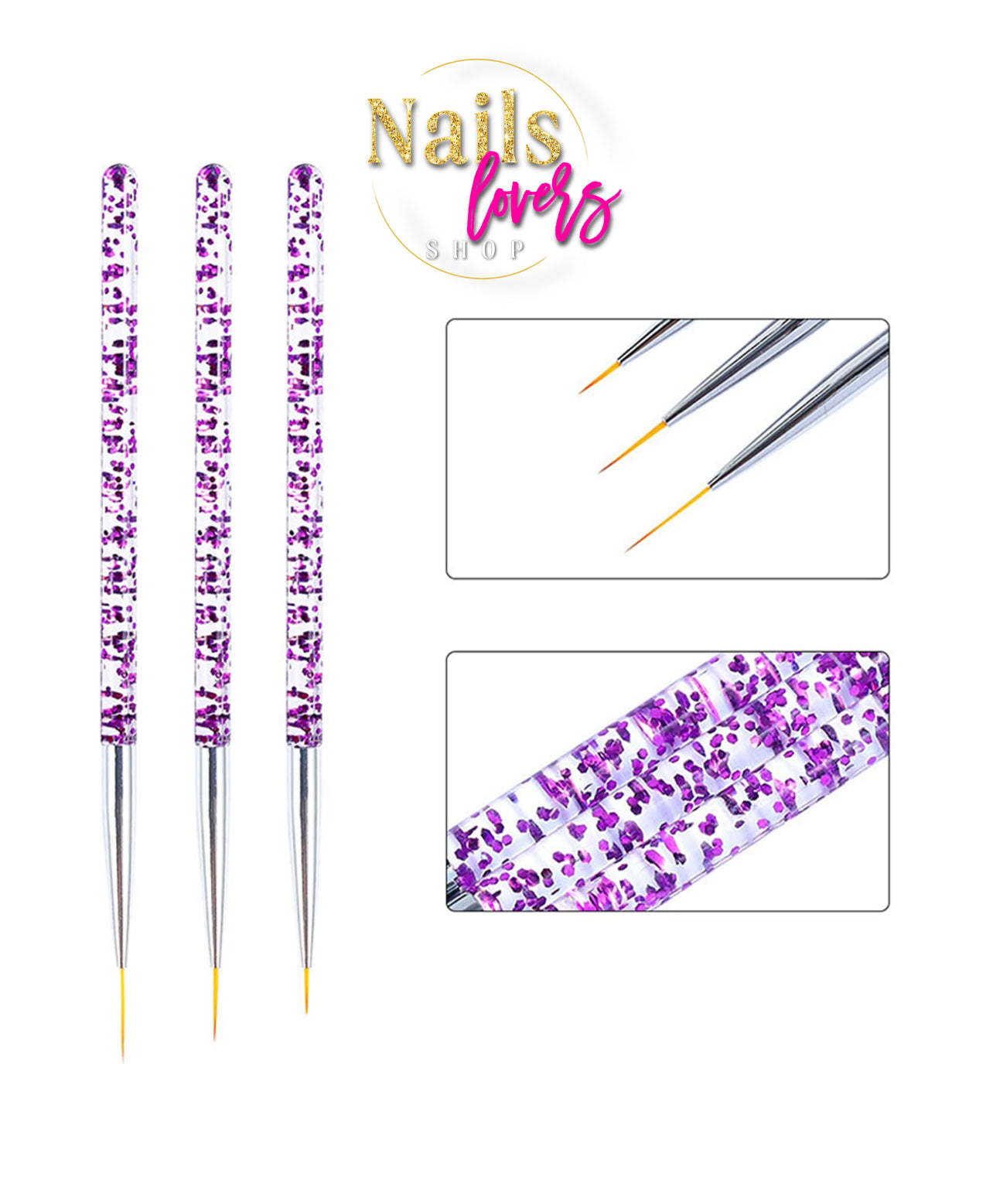 GLITTERS LINER BRUSH SET