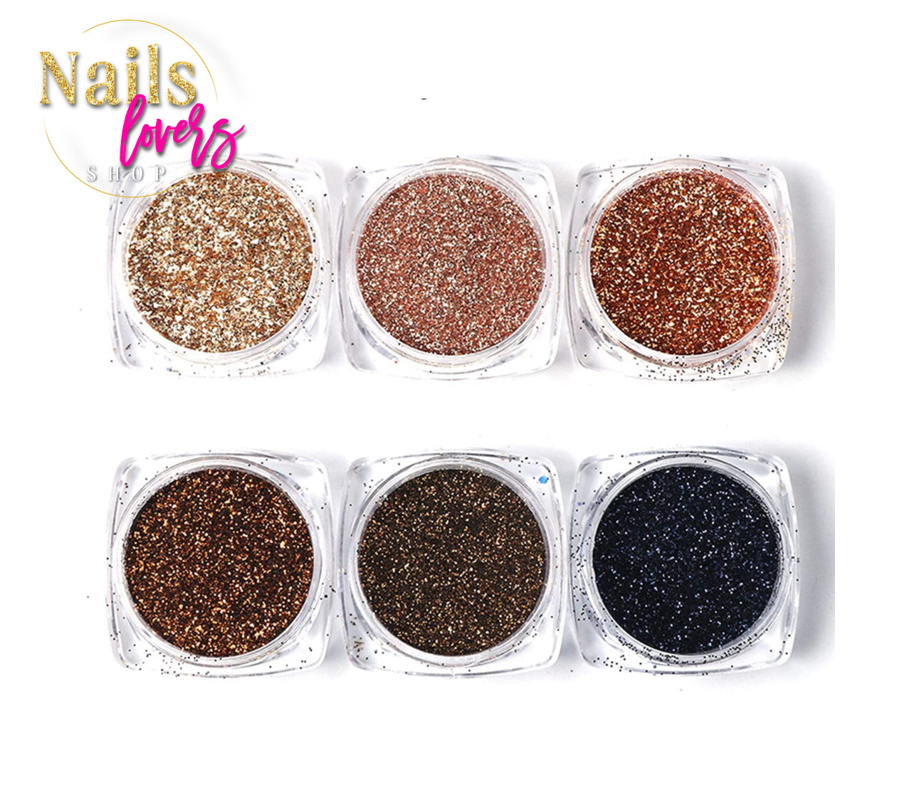 SET DE GLITTERS MARRONES