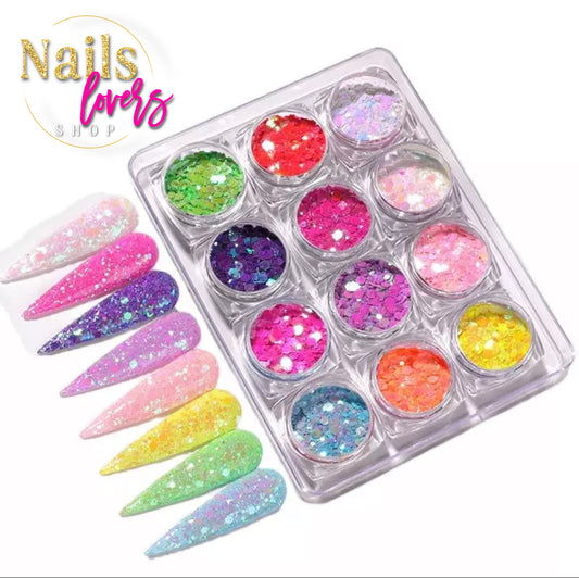 GLITTER 12PCS SET