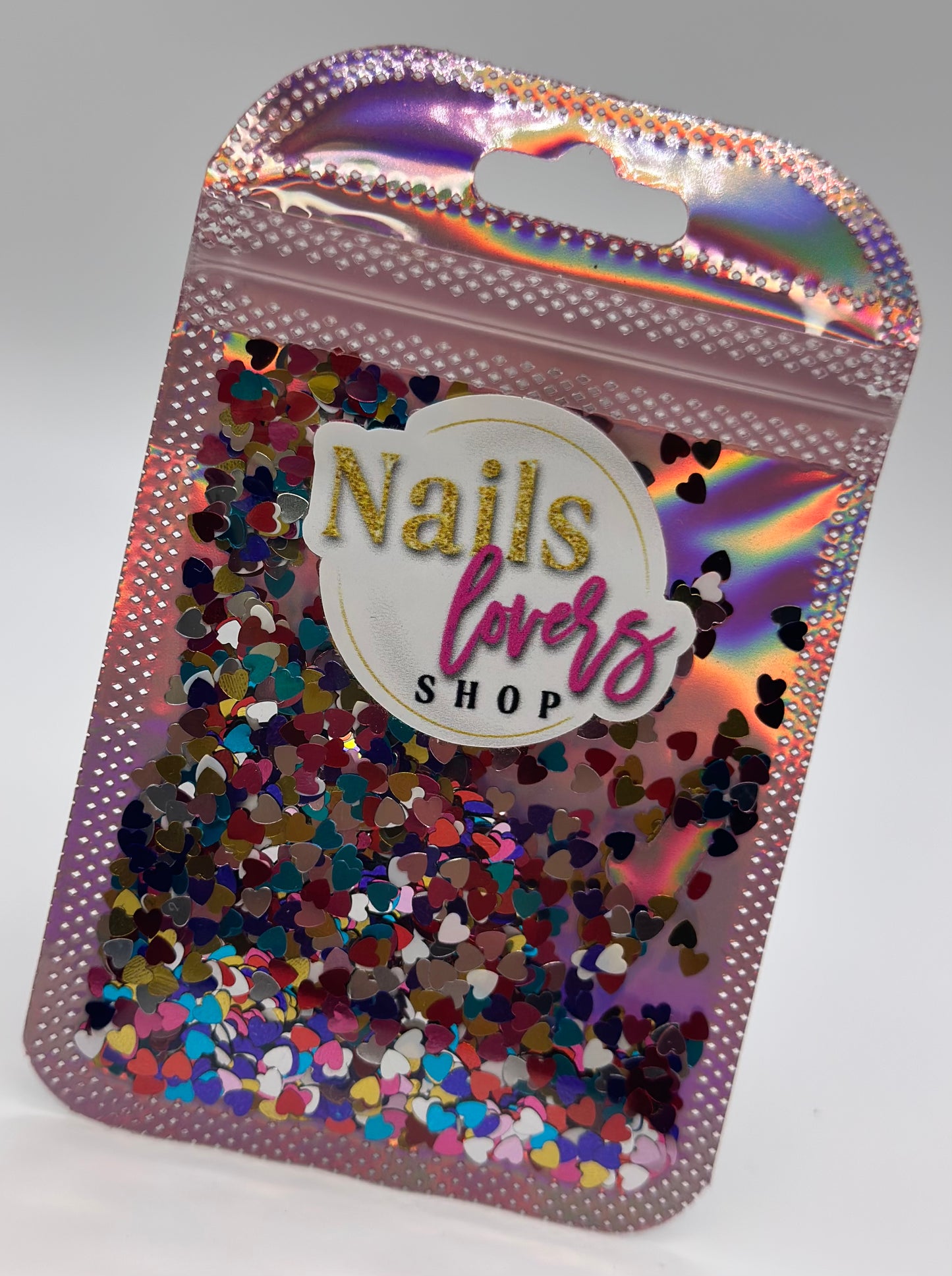 HEART MULTI COLOR GLITTER BAG