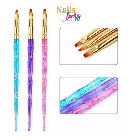 SQUARE BRUSH GLITTER SET