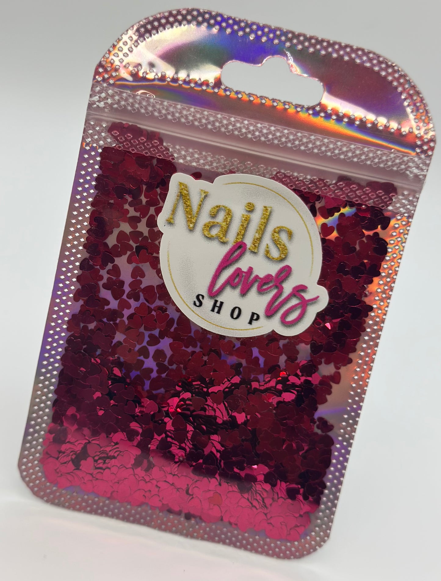 HEART PINK GLITTER BAG