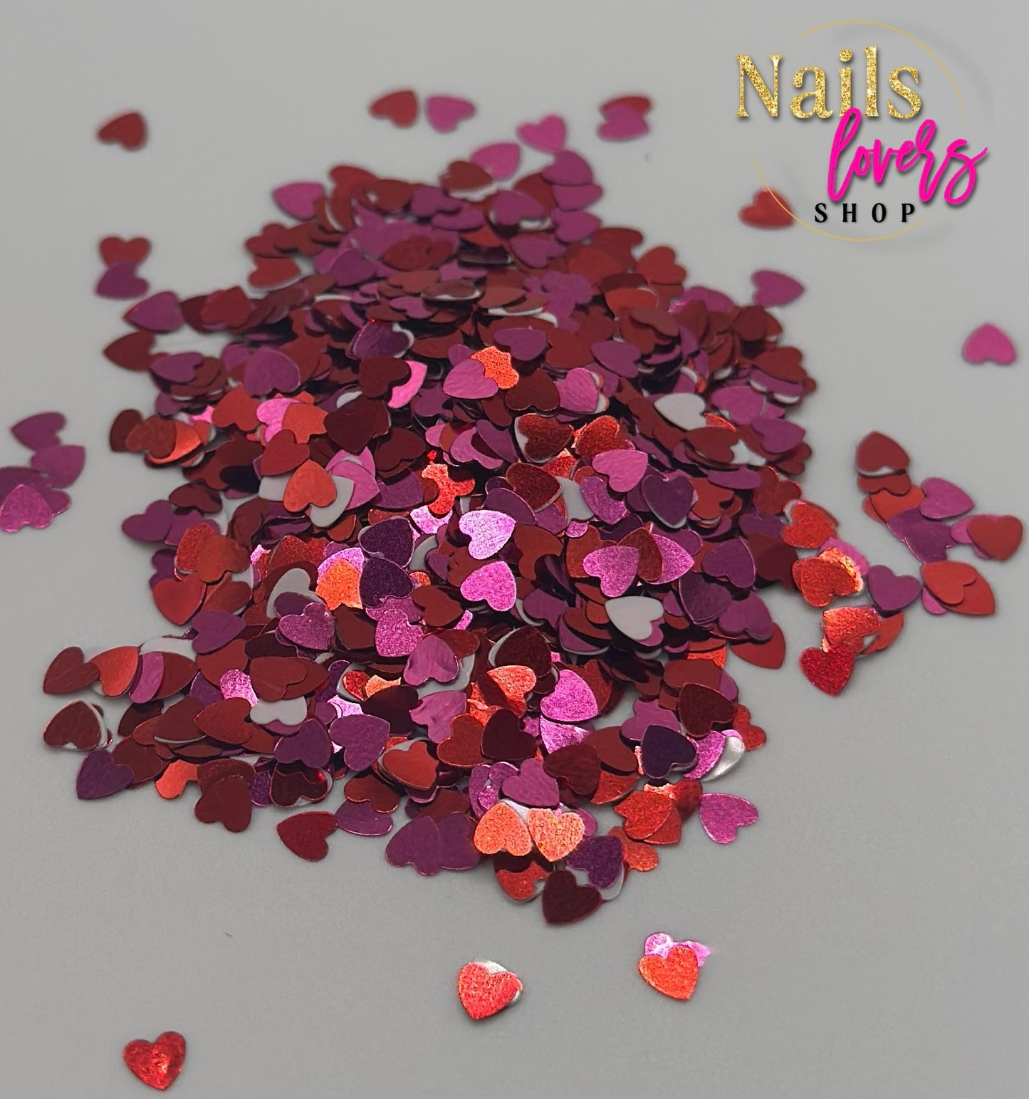 HEART PINK & RED GLITTER BAG