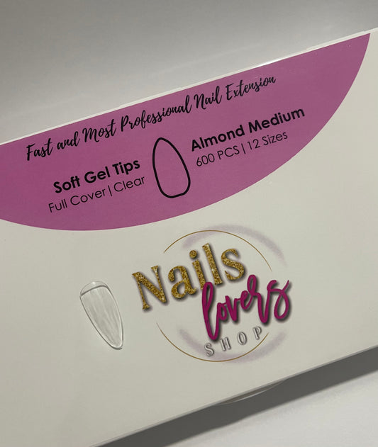 ALMOND MEDIUM GEL TIPS BOX