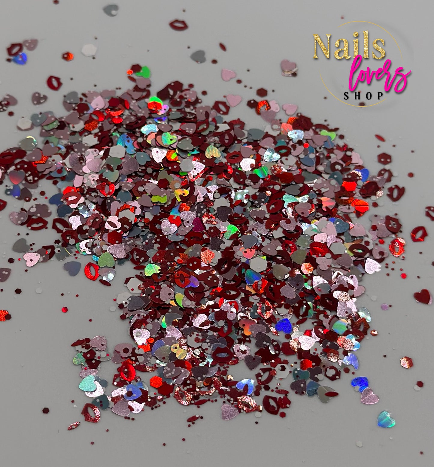 HEART & KISS MIX GLITTER BAG