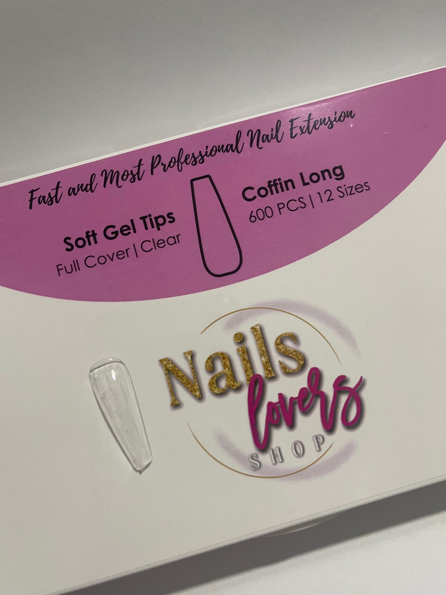 COFFIN LONG GEL TIPS BOX